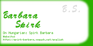 barbara spirk business card